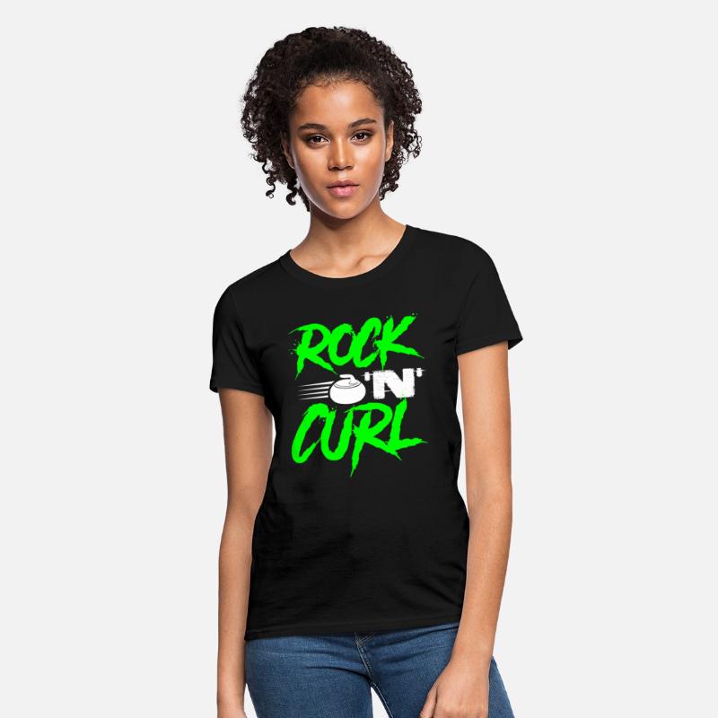 Rock 'N Curl Funny Winter Ice Curling Rock Tee