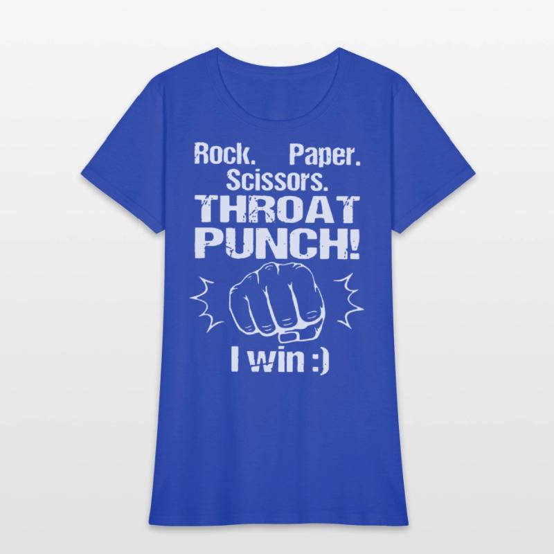 rock paper scissors throat punch I win rock