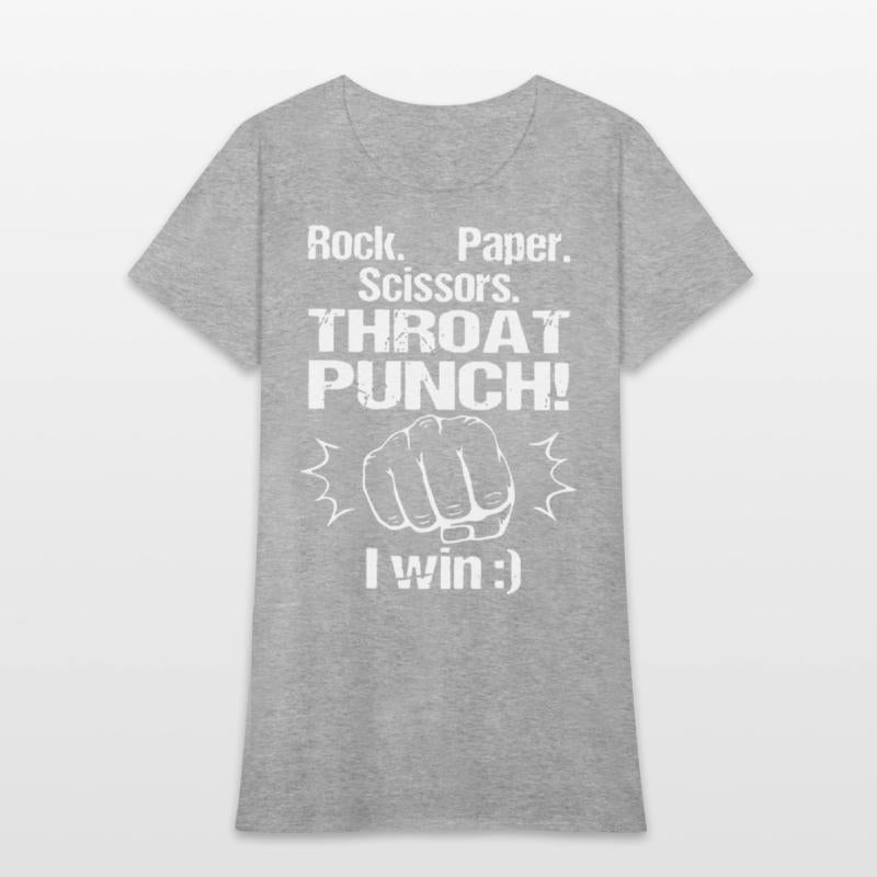 rock paper scissors throat punch I win rock