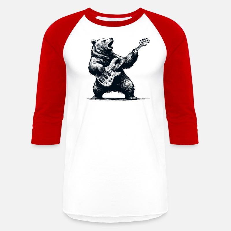 Rocking Bear Bass Guitar Player Concert Festival