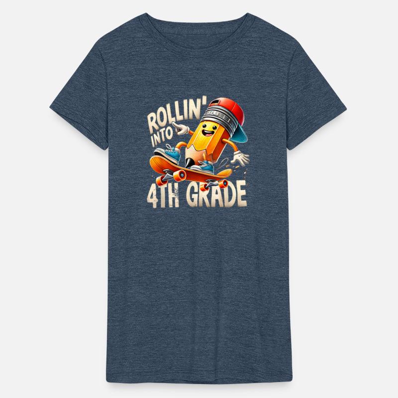 Rollin Into 4th Grade Back To School Kids Pencil S