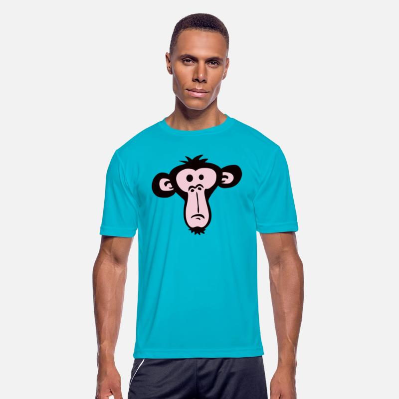 Sad Confused Monkey Head Funny Bored Primate Face