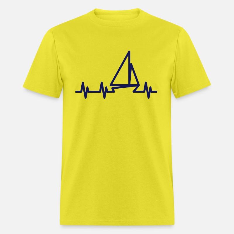 Sailboat and heartbeat symbol