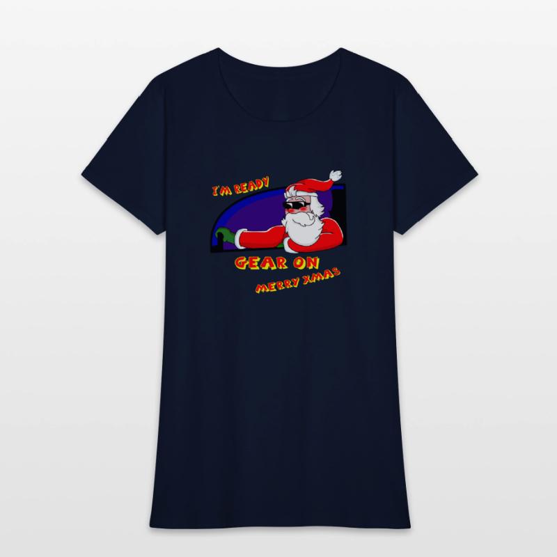 Santa Claus Driving Cool Christmas Cartoon