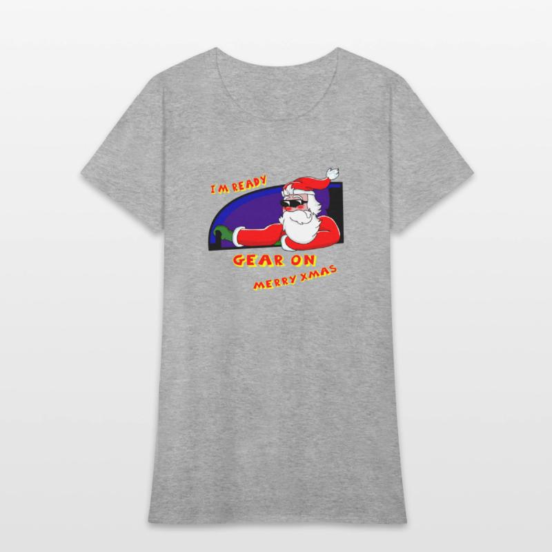 Santa Claus Driving Cool Christmas Cartoon