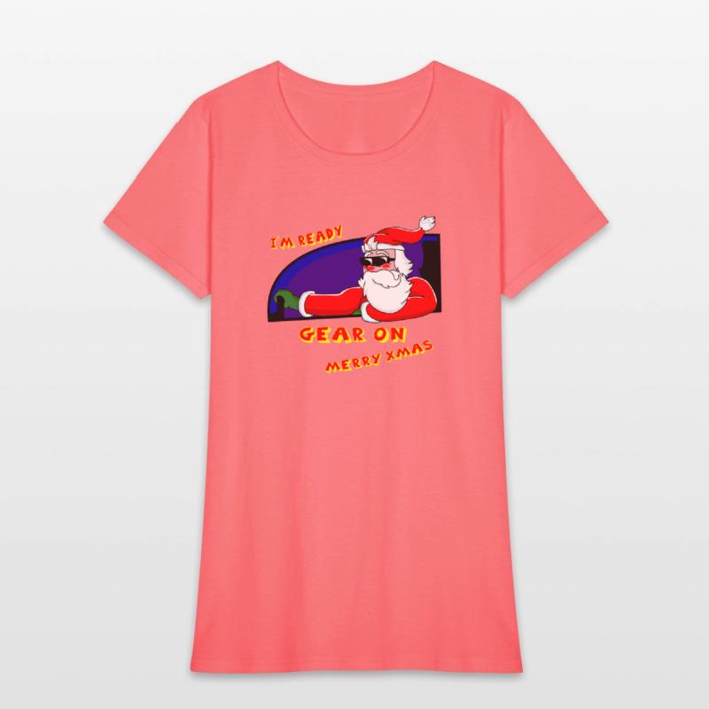 Santa Claus Driving Cool Christmas Cartoon