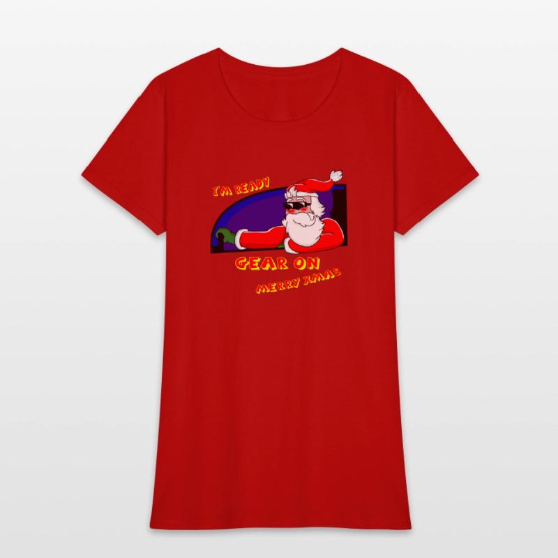 Santa Claus Driving Cool Christmas Cartoon