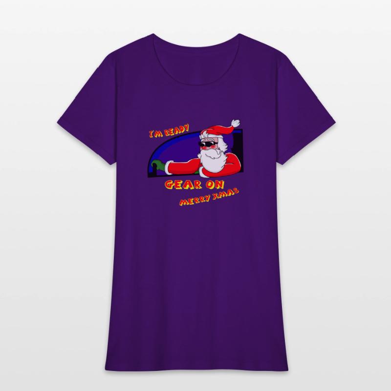 Santa Claus Driving Cool Christmas Cartoon