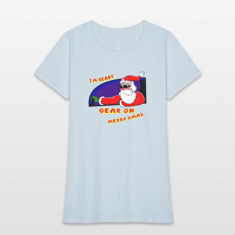 Santa Claus Driving Cool Christmas Cartoon