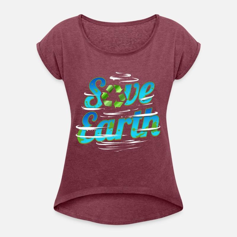 Save Earth With Recycle Logo And Clouds For Earth