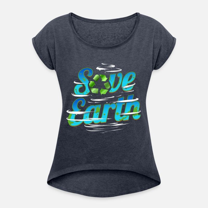 Save Earth With Recycle Logo And Clouds For Earth