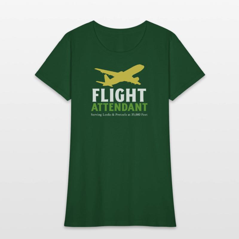 Serving Looks and Snacks Flight Attendant