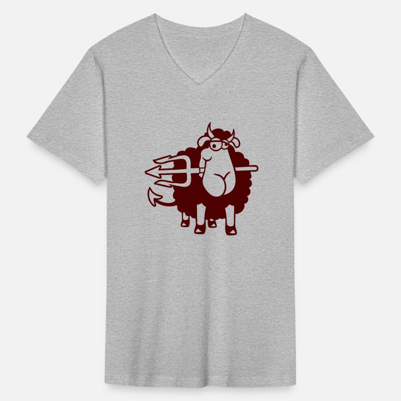 Sheep Devil Satan Hell Evil Trident Horns Cool Fun