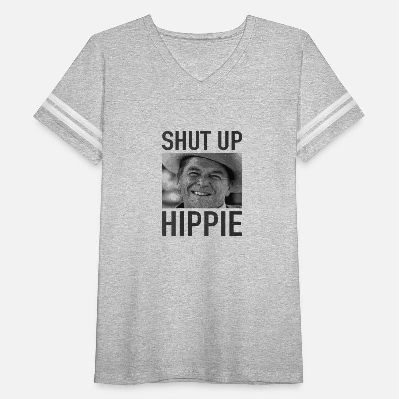 Shut Up Hippie Ronald Reagan Anti Liberal Republic
