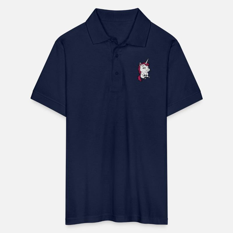 Sitting little cartoon unicorn