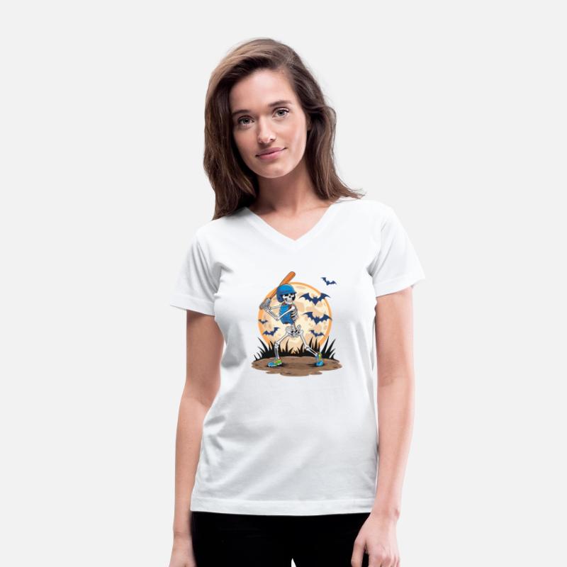 Skeleton Baseball Player Batting Under Full Moon