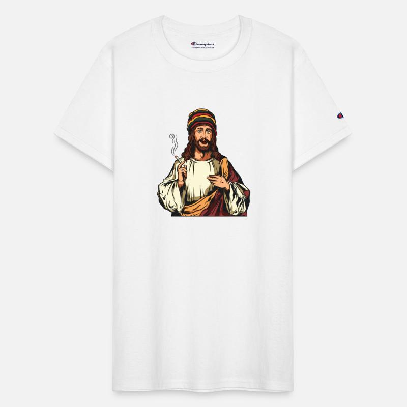 Smoking Weed Joint Jesus Cannabis Hemp Rasta 420