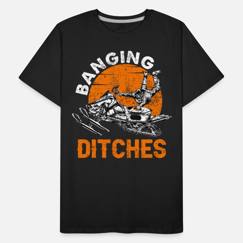 Snowmobiling Hoodie Banging Ditches Snowmobile