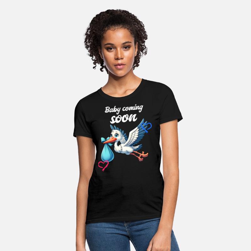 Soon I Will Be A Mother, With Stork, Baby Is