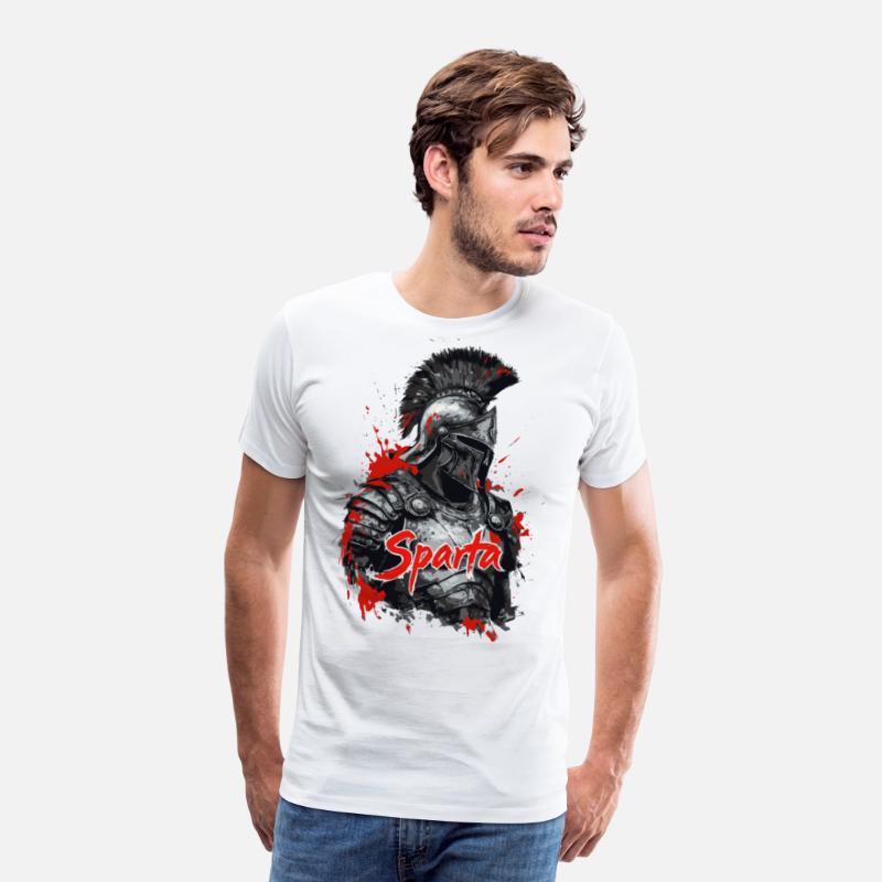 Spartan soldier in a splatter design