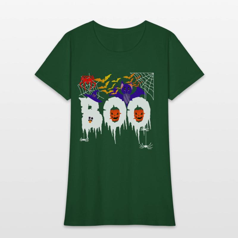 spooky Halloween ghost costume outfit saying Boo