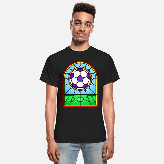 Stained Glass Window Football Soccer Art