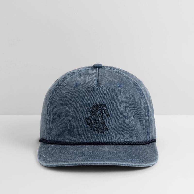 Stallion With Elegant Mane Blowing In The Wind