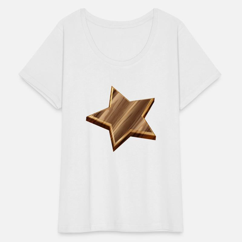 Star in dark wood look with grain