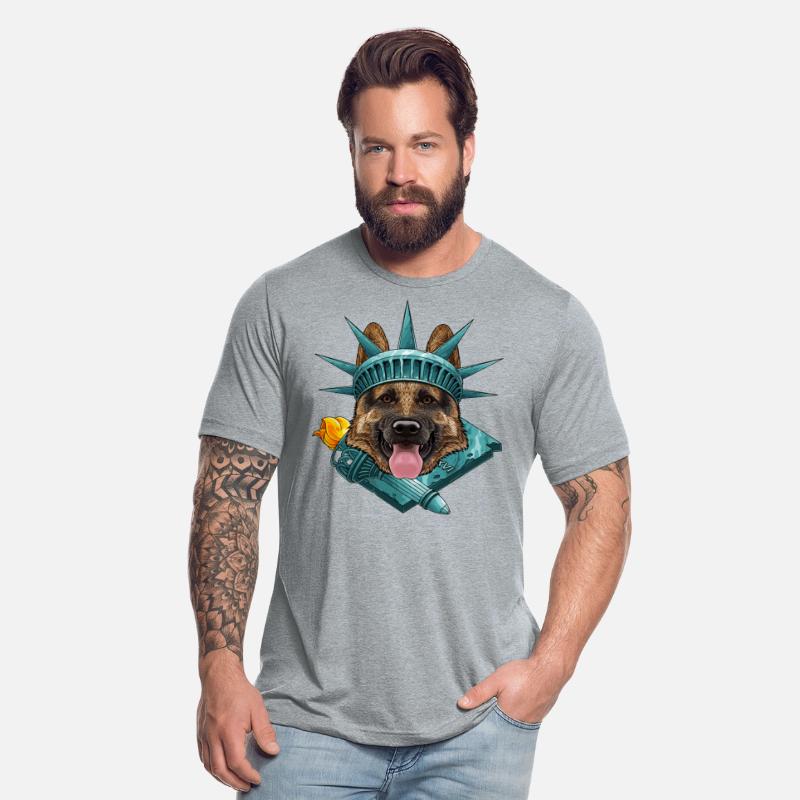 Statue Of Liberty German Shepherd 4th Of July USA