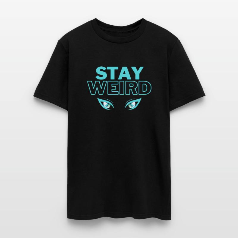 stay weird teal blue