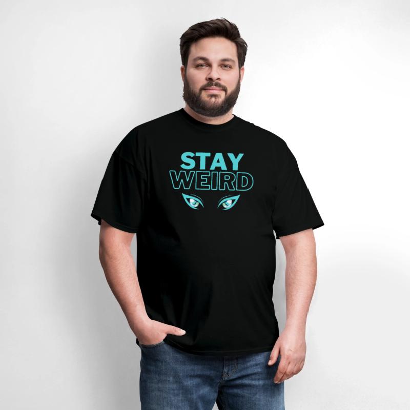 stay weird teal blue