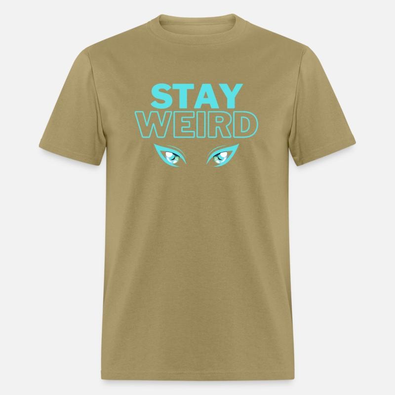 stay weird teal blue