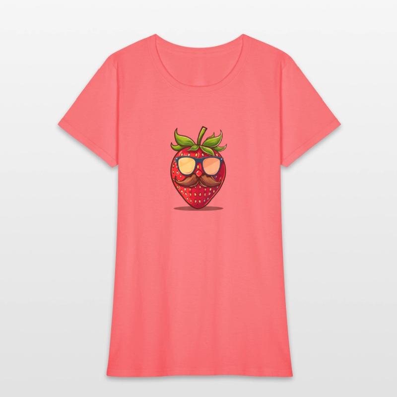 Strawberry Sunglasses Mustache Fruits