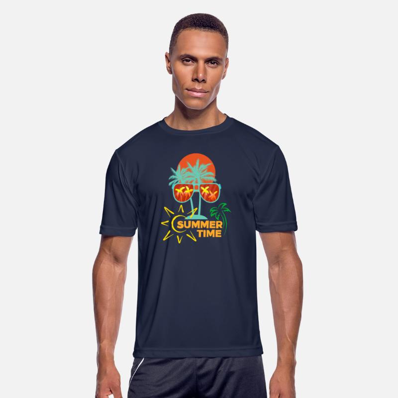 summer time sunset palm trees shades graphic