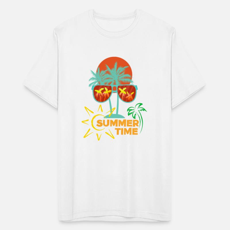 summer time sunset palm trees shades graphic