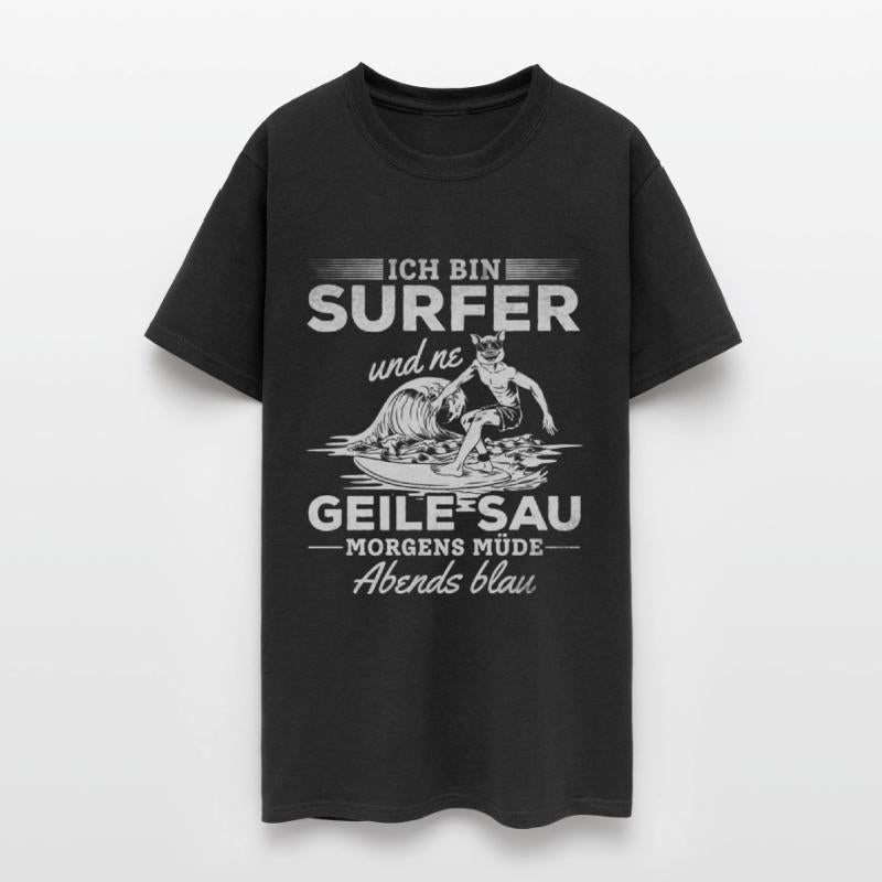 Surfer And A Horny Pig Tired In The Morning