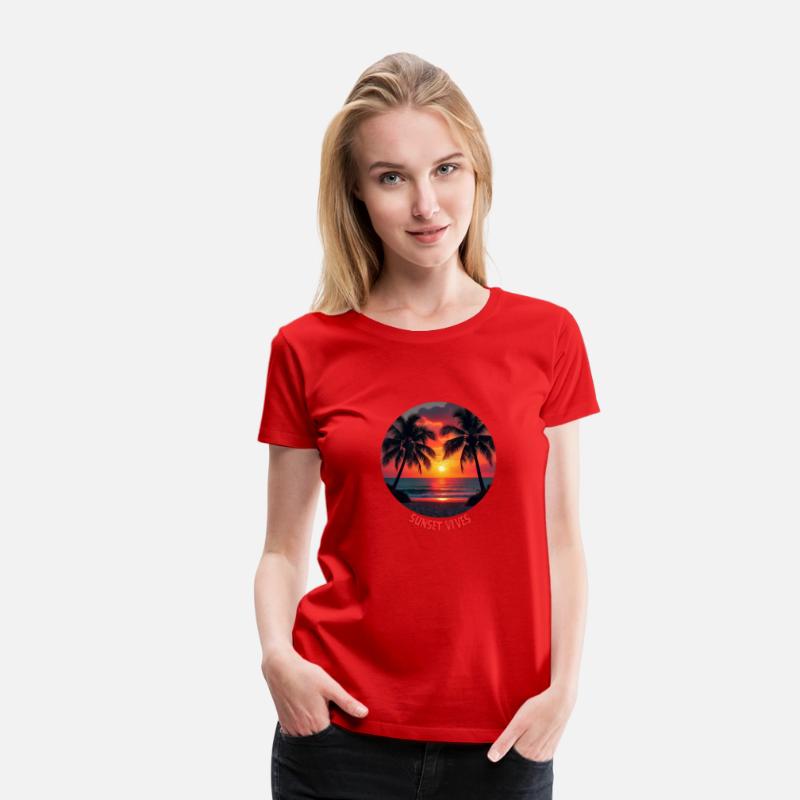 T-shirt With Sunset Vibes Paradise