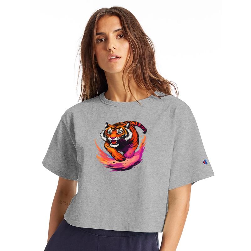 The fierce colorful tiger