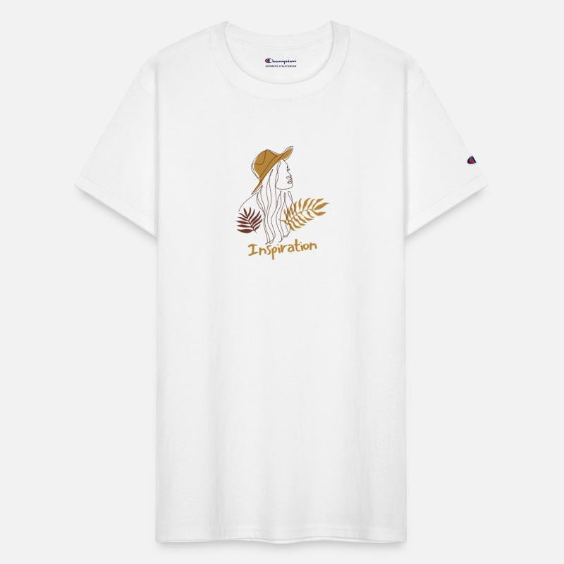 Trendy Line Art Woman with Nature