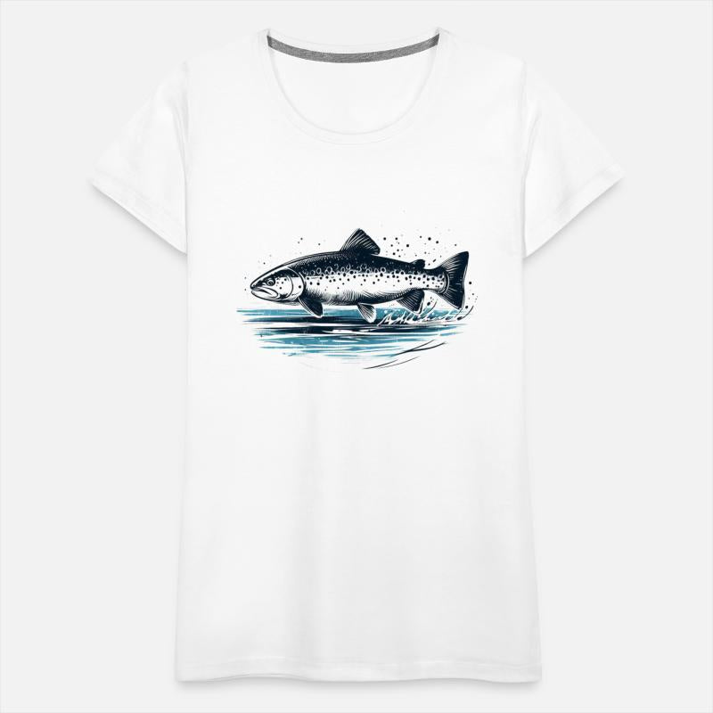 Trout in lake fishing angler nature outdoor motif