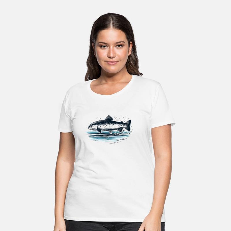 Trout in lake fishing angler nature outdoor motif