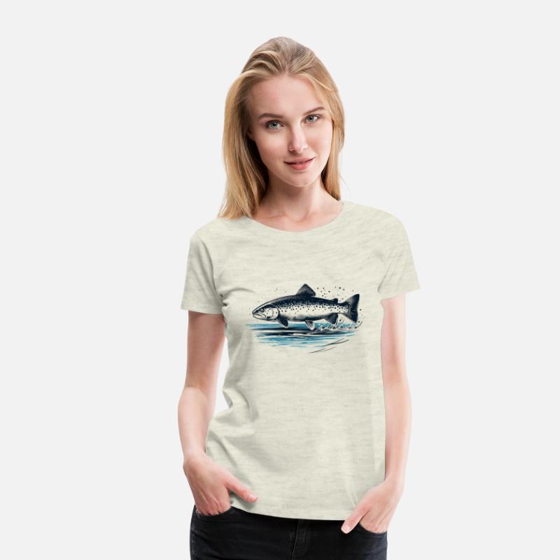 Trout in lake fishing angler nature outdoor motif