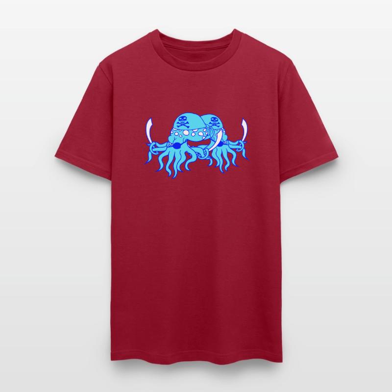 Two Evil Octopus Pirate Cephalopod 2 Team Squid