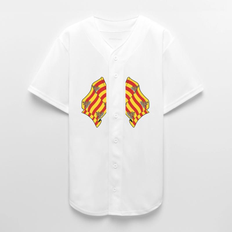 Two flags of Ibiza Island