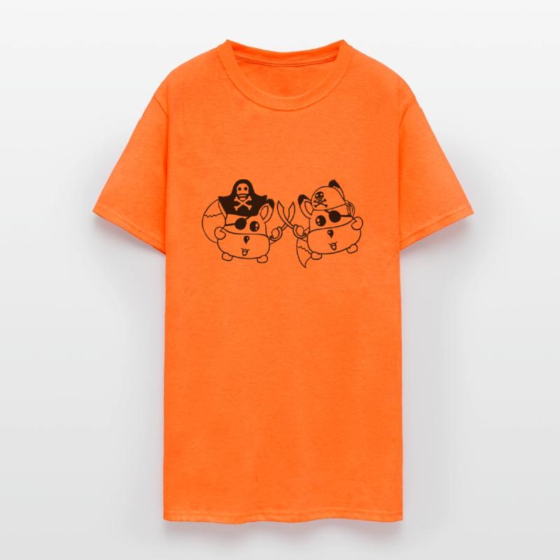 Two Little Cute Pirate Foxes Eye Patch Sabre Duel