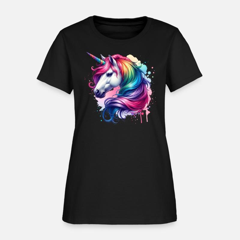 Unicorn with colorful hair