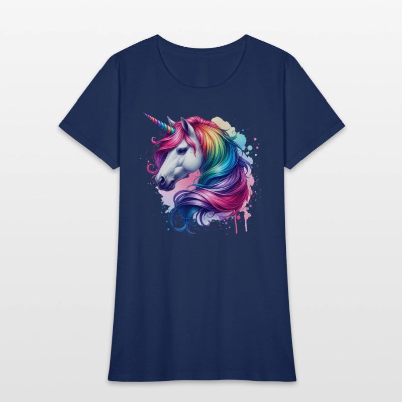 Unicorn with colorful hair