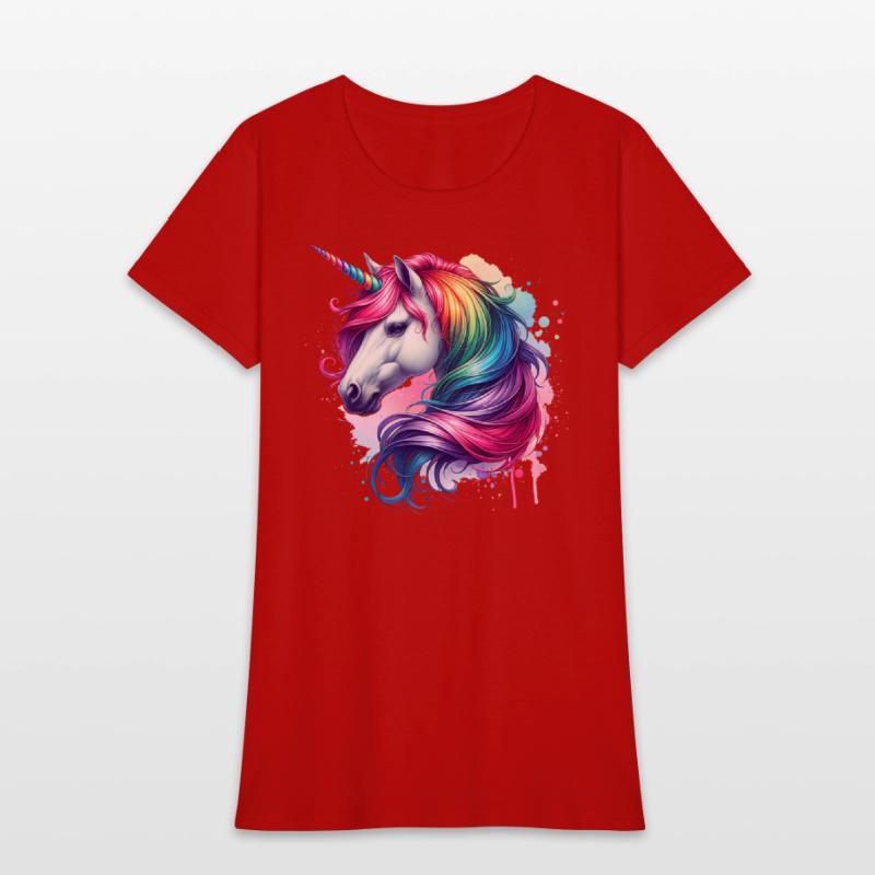 Unicorn with colorful hair