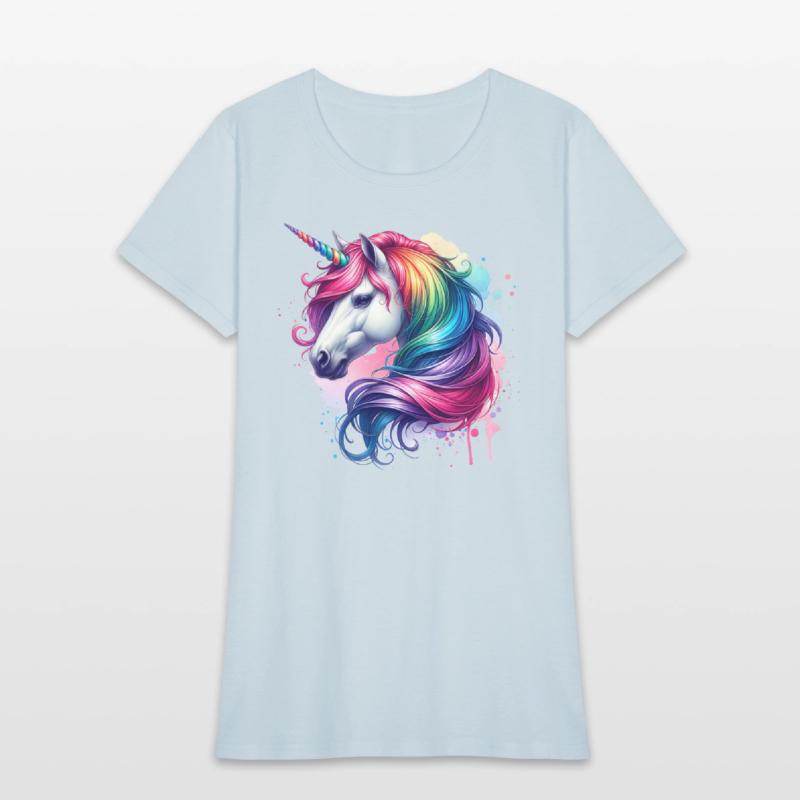 Unicorn with colorful hair