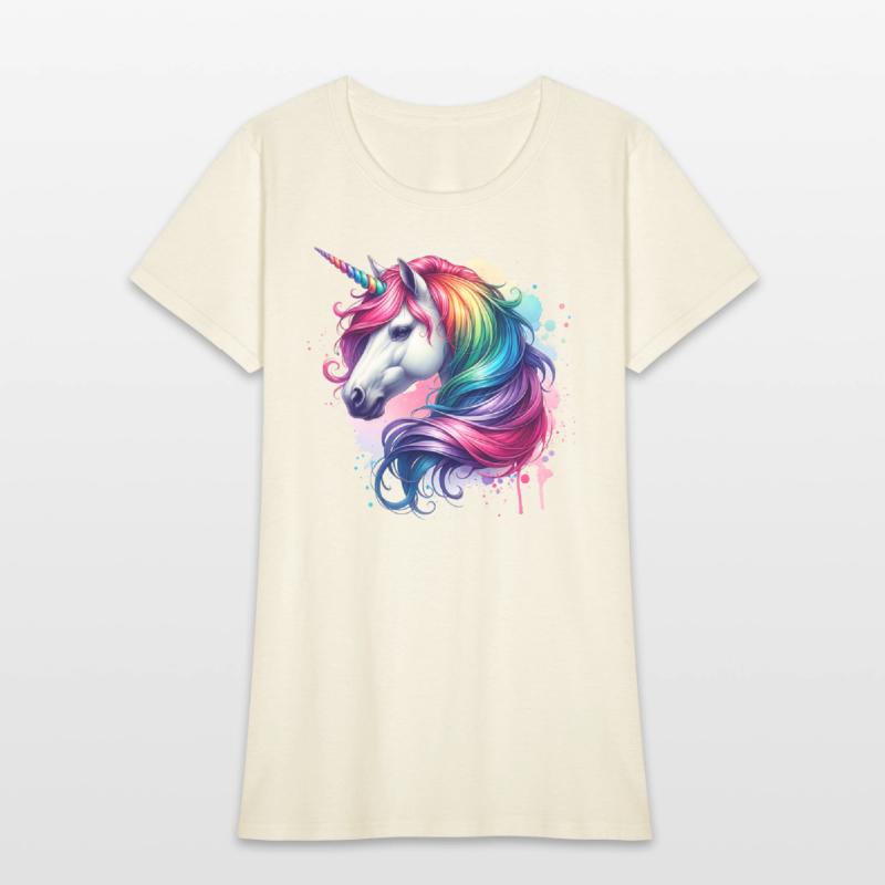 Unicorn with colorful hair